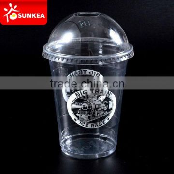 Eco reusable clear plastic milkshake cups