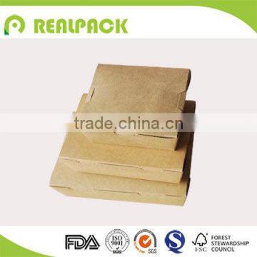 Hot sale custom logo disposable kraft paper food box