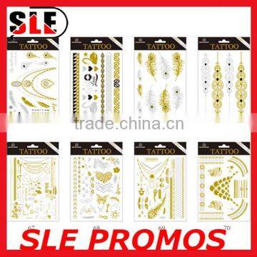 Temporary Tattoos - Flash Metallic Gold Colors