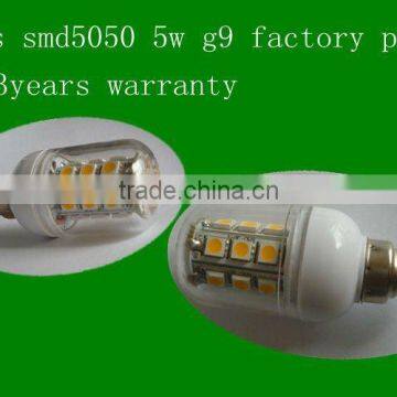 led bulb,CCD,3years warranty LED G9, 24LEDs, SMD5050