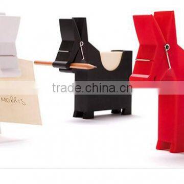 Pony Desktop Memo Note Holder Stand Office Gift With Pen Clip,Bk4111 photo-4