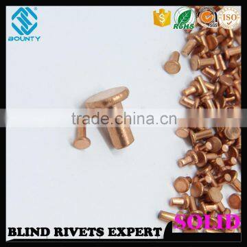 FLAT HEAD COPPER SOLID RIVETS photo-5