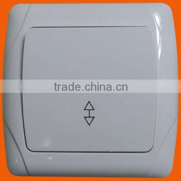 European style flush mounted one gang two way switch (F3005)