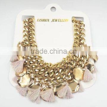 Delicate Bib Necklace Gold Statement Snake Chain Necklace