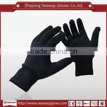 Seeway Safety Hand Cut Resistant Gloves black Aramid with Stainless steel