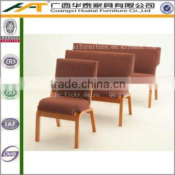 Hot sale fabric church chair,simple wooden church chairs