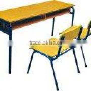 Metal frame table and bench