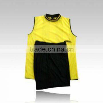 YELLOW SLEEVE LESS SOCCER UNIFORM