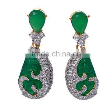 Latest Design Fancy Colorful CZ Stud Earrings ER-646-1000 (2)