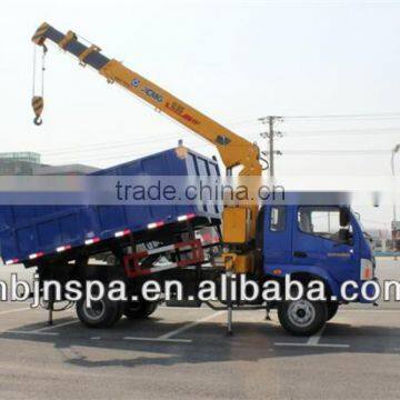 tipper truck with crane ,dump crane truck for sale