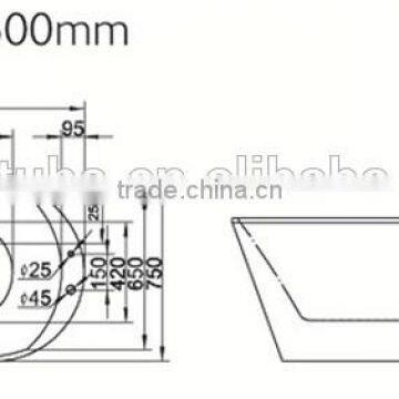North American ce Bath and Tub,vintage Contemporary Tubs,upc Acrylic Elliptical Bathtub photo-3