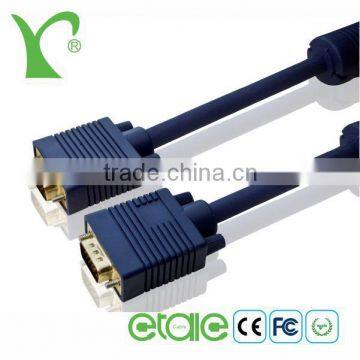 High quality 15pin VGA cable with two ferrites