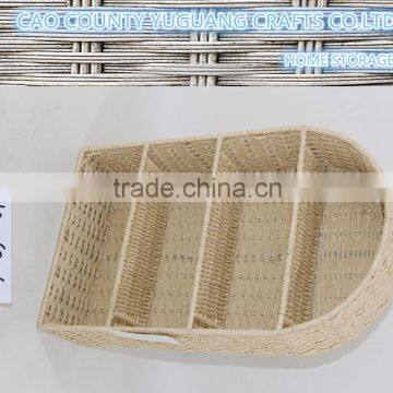 Eco-friendly recycled special design paper weaving basket wholesale