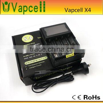 New product LCD universal charger VAPCELL X4 high quality battery chargers for 18650 26650 etc pk nitecore Digital charger