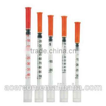 Safety Medical Disposable Insulin Syringes