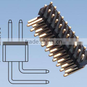 Double Row 1.27mm 90 Degree Pin Header H=2.0