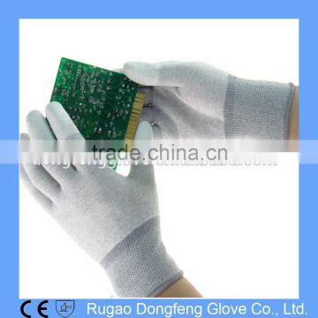 13G Electronic Safety Work Anti Static Gloves,Lint Free Cleanroom PU Top Fit ESD Gloves                        
                                                Quality Choice