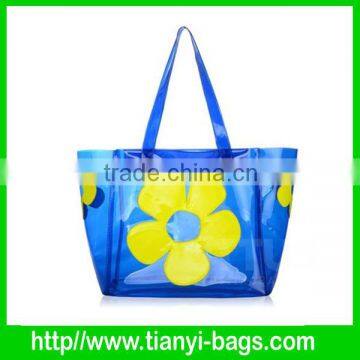 2014 fashion style transparent pvc beach bag