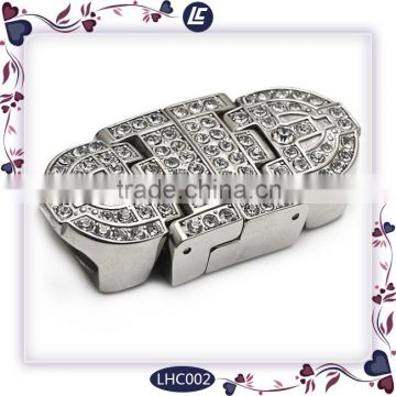 Exquisite stainless steel buckle for rope bracelet closure customized clasp