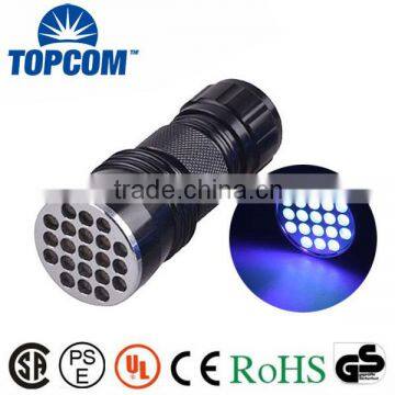 21 UV LED Blacklight Flashlight Torch Light for Pet Urine Detecting