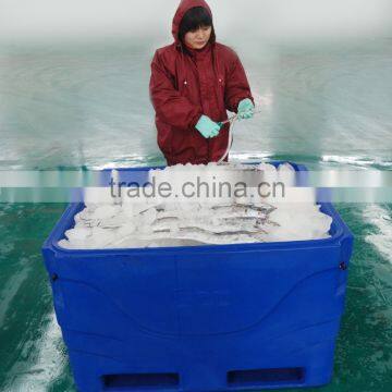 Rotational molded fish chest,plastic fish box,insulated fish box made of PE and PU material