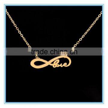 stainless steel infinity necklace