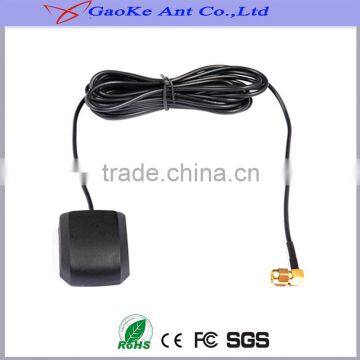 gps/glonass navigation device for auto car,External vehicle GPS/GLONASS active magnetic base sma connector antenna