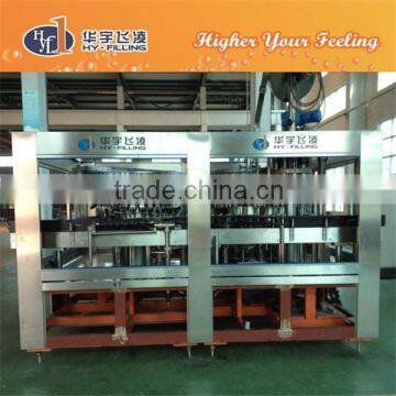 Carbonated drinking water bottling system for glass bottle Hy-Filling