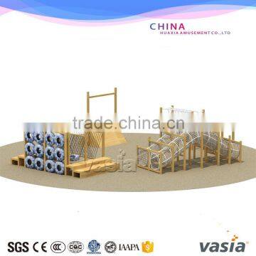 2016 wooden children outdoor playground climbing fitness equipment for fun