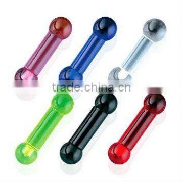 Acrylic Straight Barbell Tongue Ring