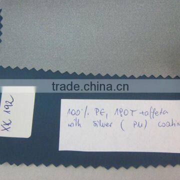 190T Polyester Taffeta PU Silver Coating Waterproof