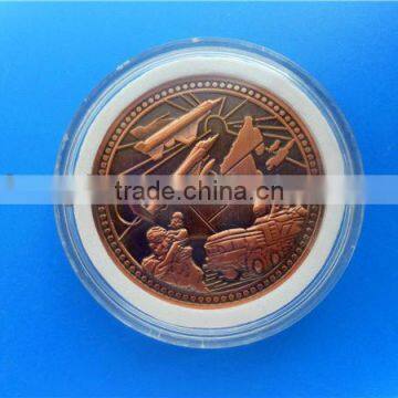 3d souvenir antique plated coins with plastic box