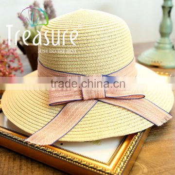 Wholesale hot selling summer beach big brim fashion straw hat new design hat