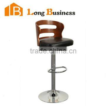 LB-5002 Zhejiang Anji Vintage Swivel Bar Stools with Designed Back