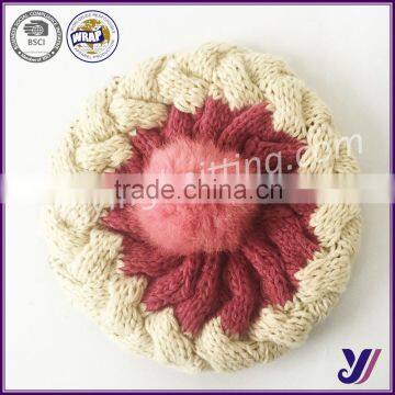 Fashion Knitted Hats Wool Felt Beret With Pom Poms Factory Professional Sales (can be Customized) photo-2