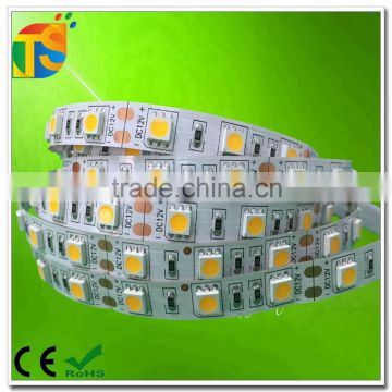 Flexible led strip light SMD 5050 60leds/m DC12v wam white