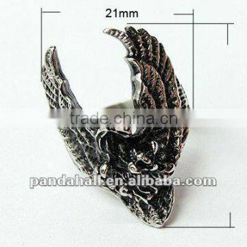 Fashion Stainless Steel Eagle Rings(RJEW-G002-34)