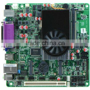 IPC motherboard H25_25 custom Atom D2550 1.86G 6COM Queue mini itx motherboard DDR3 6 RS232 24bit LVDS MSATA PCI slot 17*17 MB