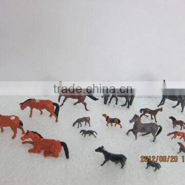 miniature plastic model animal for HO scale, 1/87 scale resin plastic artificial model horse