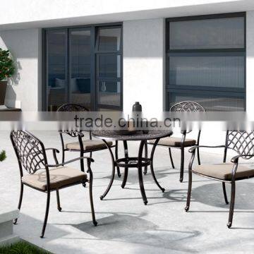 Luxury antique cast aluminum furniture table and chair set garden/patio furniture FCO-CA002