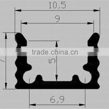 7x11mm Slim LED Alu Profile for Shelf Light Without Any Cover