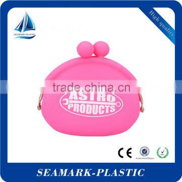 2016 cheap custom logo printed silicone squeeze coin purse supplier in China