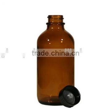 4oz amber glass bottle with plastic cap
