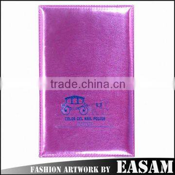 Rose color 162 space PU leather Nail Art Salon Color Chart Nail Gel Polish Display Book