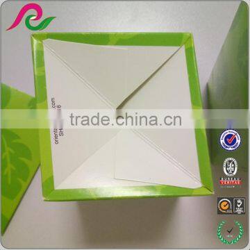 wholesale high quantity disposable grade folding green leaves square folding popcorn paper box