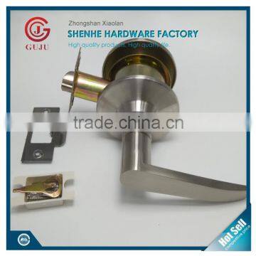 Hotel connecting door lever lock with single sided handle and blank plate