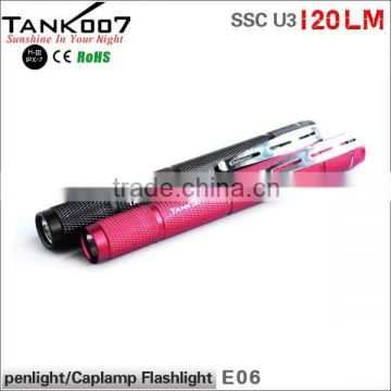 120 lumen bright good gift pen flashlight torch Tank007 E06