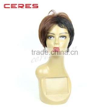 three tones ombre color wig short wig for office lady