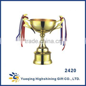 Custom metal trophy base basketball tennis trophy golden souvenir award 2420 China high-end metal trophy cup trophies