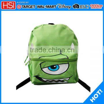 BSCI audited factory printing one-eyed fashion school bag HSI brands